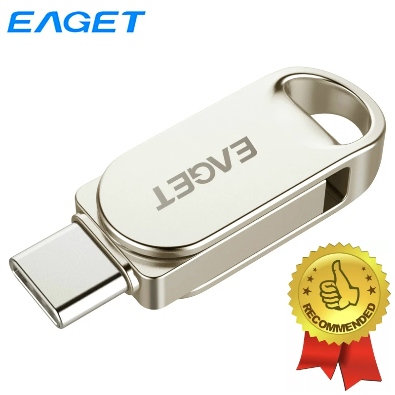 Флэш накопитель Eaget 2 в 1 USB Type C 32 ГБ 64 128 3 карта памяти флешка флеш для мобильных