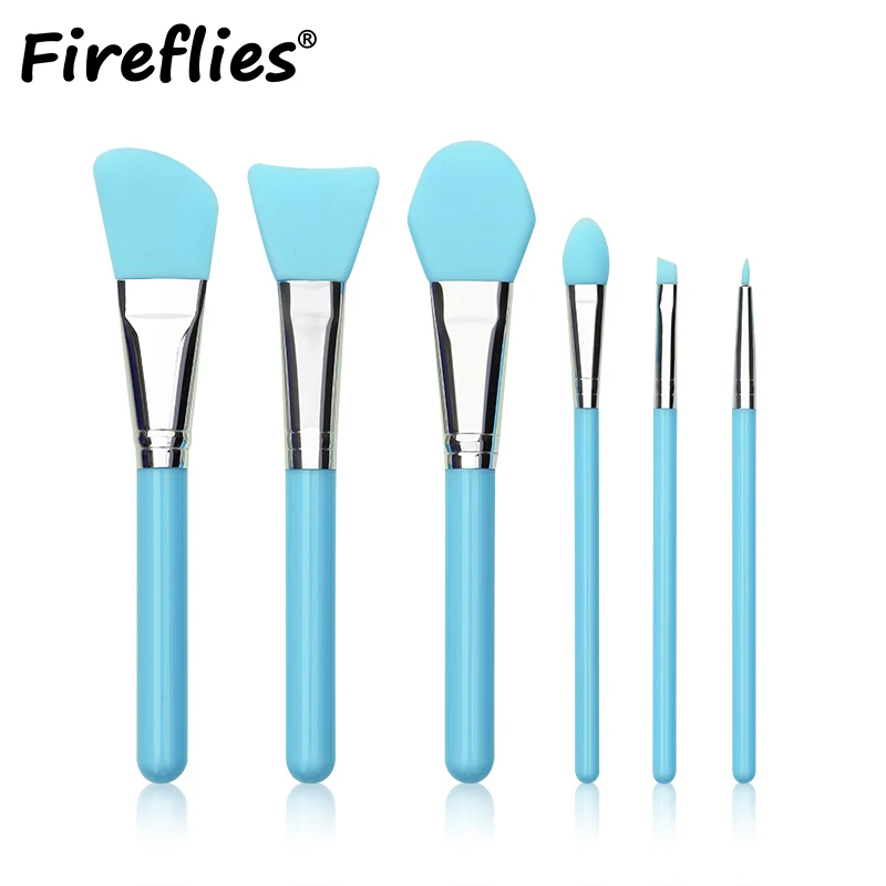 

Fireflies 6PCS Professional Silicone Facial Mask Brush Cream Mixing Silicone Brush Makeup Brush Face SkinCare Tool Free Shipping