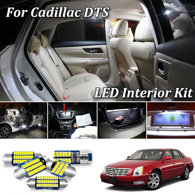 100% White Canbus led Car interior light Kit For Cadillac DTS Map Dome Trunk License Plate lights (2005-2011) | Автомобили и