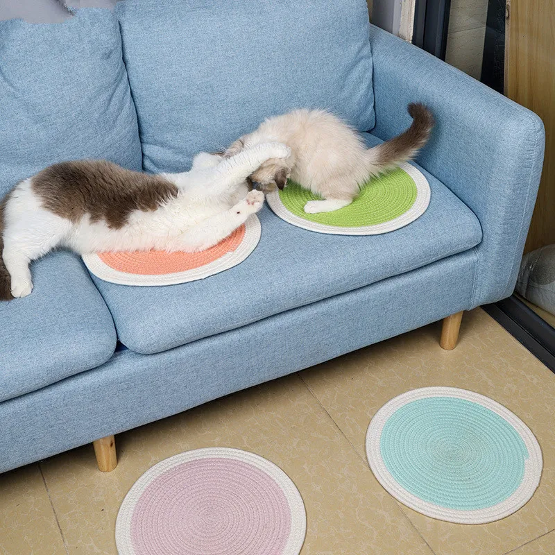 

Hot Sale Handmade Cat Scratching Board Toys Mat Grinder Funny Cotton Claw Sharpener Supplies