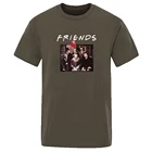 Мужская футболка с коротким рукавом, Однотонная футболка с забавным принтом клоуна и друзей, крутая рубашка в стиле хип-хоп с круглым вырезом, Новинка лета 2020