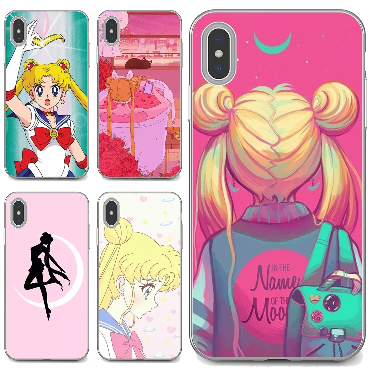 Мягкий чехол для Xiaomi mi Redmi Note 3 4 4X 5 6 7 8 8t 9 9s 9t 10 pro lite Pink-JP-аниме-кавайный-Сейлор Мун |