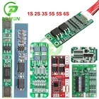 Защитная плата PCB BMS для аккумуляторов Lipo, устройство для защиты 1S 2S 3S 4S 6S 2.5A 3A 15A 25A 30A литий-ионных, литиевых, зарядных устройств 18650, 3,7 в 7,4 В