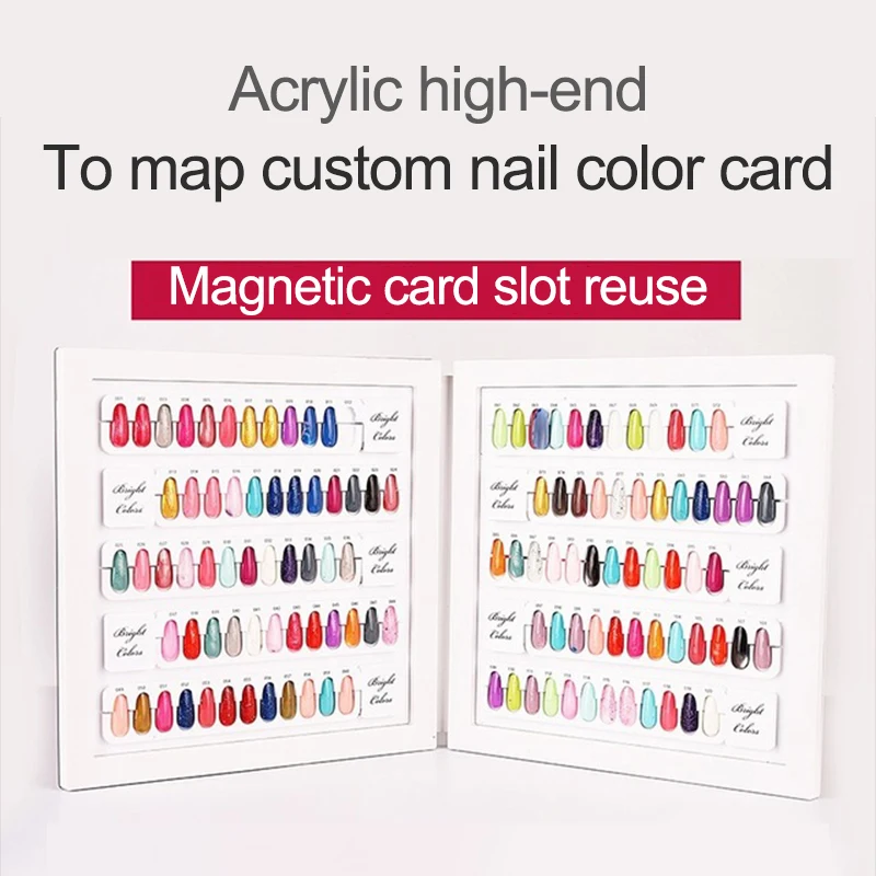 Высококачественный акриловый цветной лак для ногтей дисплей доска гель цвет