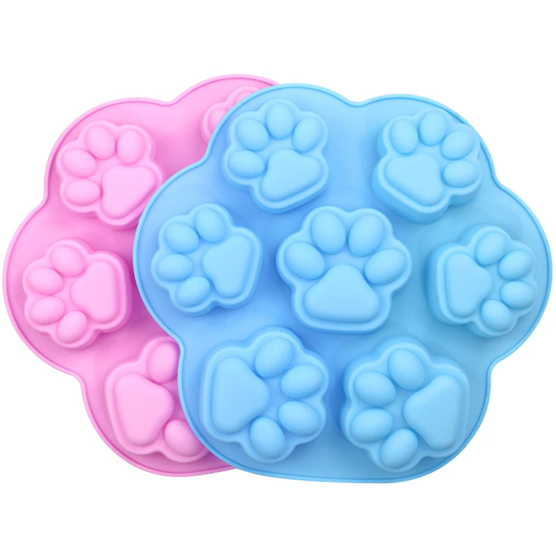 

3D Silicone Cake Mould Lovely Cat Paw Shape Chocolate Fondant Soap Mold Non-Stick Ice Cube Mold Tray Kitchen Baking Decor Tools