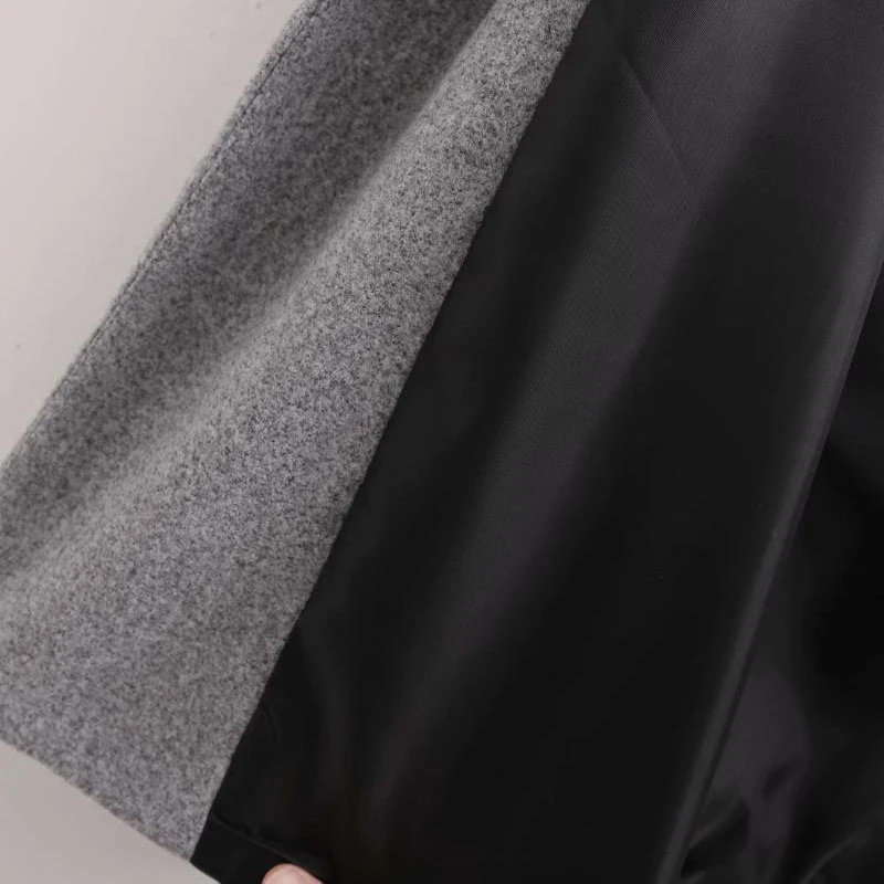 

SeeBeautiful Overcoat Loose Oveknee Coats Lapel Long Sleeve One Button Pockets New Fashion 2021 Spring Winter Women M588