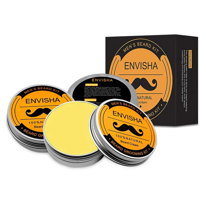 Набор для ухода за бородой мужчин 1 набор масло роста волос бальзам бороды