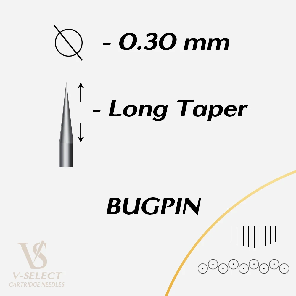 EZ V-Выберите картридж иглы татуировки# 10 0,30 мм Bugpin большая винная бутылка Круглый Magnum картридж иглы для татуировки 20 шт./кор