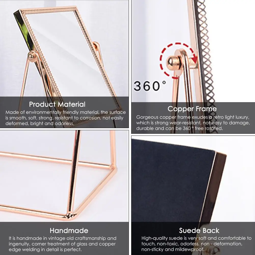 Золотой макияж зеркало в простом стиле настольное принцессы нордическая Рамка