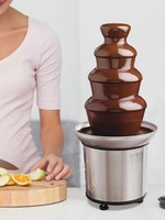 chocolate fountain electric fondue fountain electric melting machine hot chocolate pot 2 pound 4 tiers for chocolate nacho chees