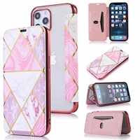 marble leather flip phone case for iphone 11 12 pro max 12 mini xs max xr x 8 7 plus se 2020 wallet card slot stand cover case
