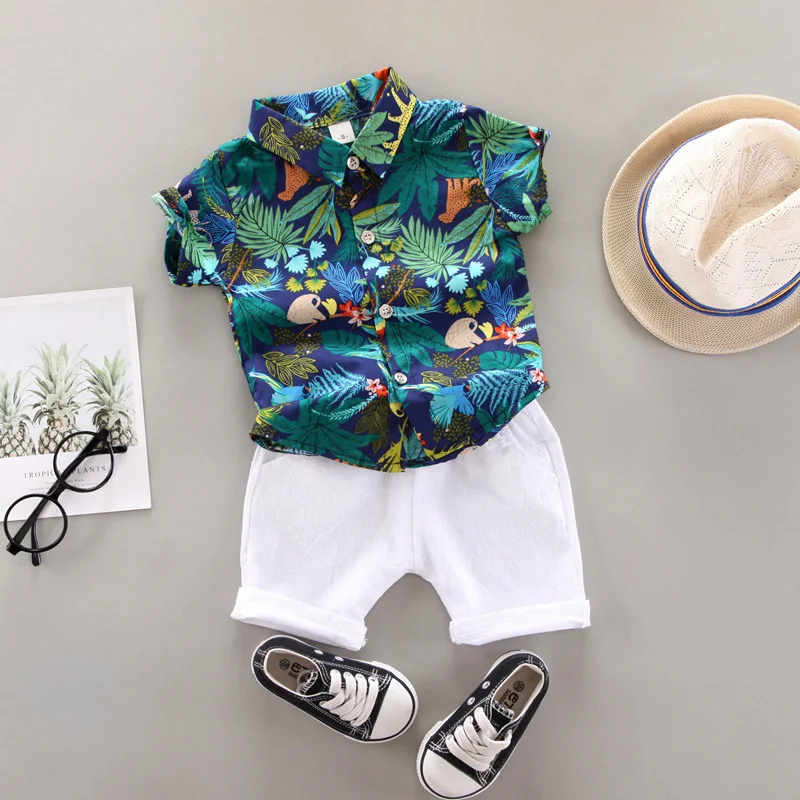 Summer Baby Kids Boy's Clothing Sets 2 Pcs Print T-shirt + Shorts Set for Infant Boy and Girls' Clothes Children | Детская