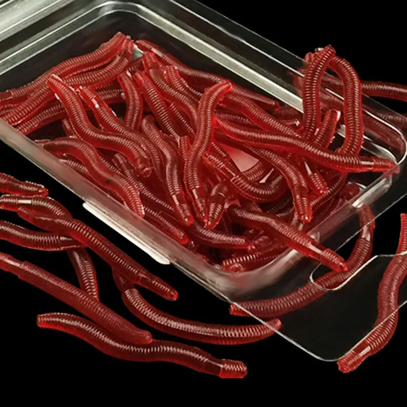 50 шт./компл. искусственный дождевой червь рыболовные приманки реалистичные в