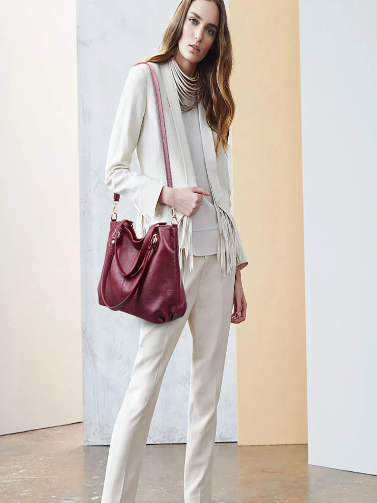 

High Quality Leather Bags Lady Fashion Crossbody Bags For Women Genuine Leather Handbags Women's Tote Bag Women Messenger Bags