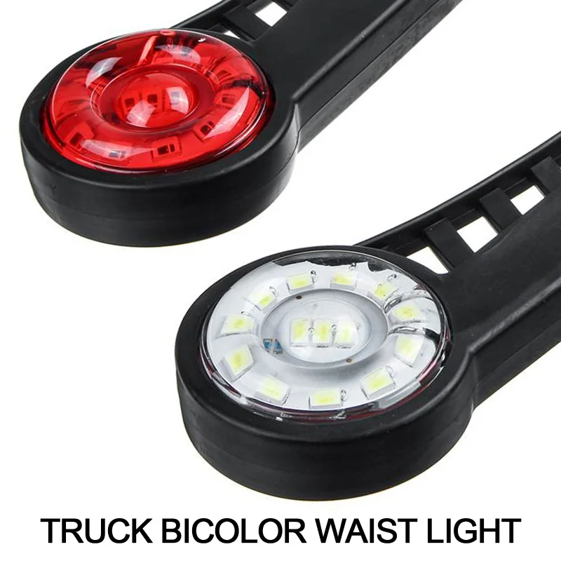 

2pcs 24V Car Truck Elbow Side Marker Lights Indicator Light Warning Signal Lamp Rear Tail Light For Trailer Van Lorry Bus New