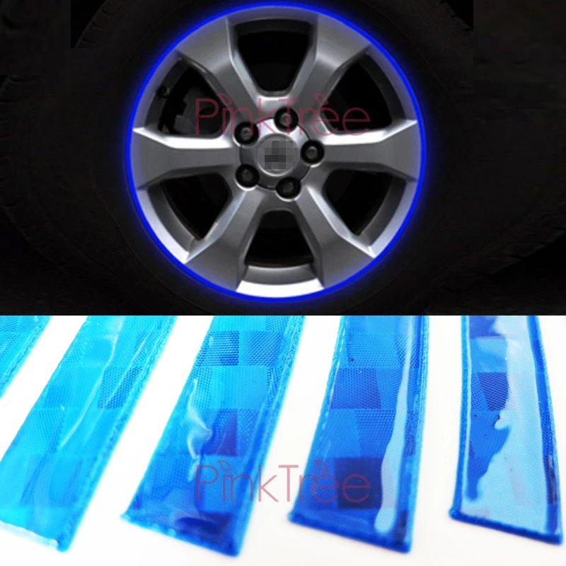 

2 Sets Water Proof Wheel Hub Rim Reflective Strips for Toyota Nissan Mazda Mitsubishi Audi VW Hyundai Peugeot Ford Car Accessory