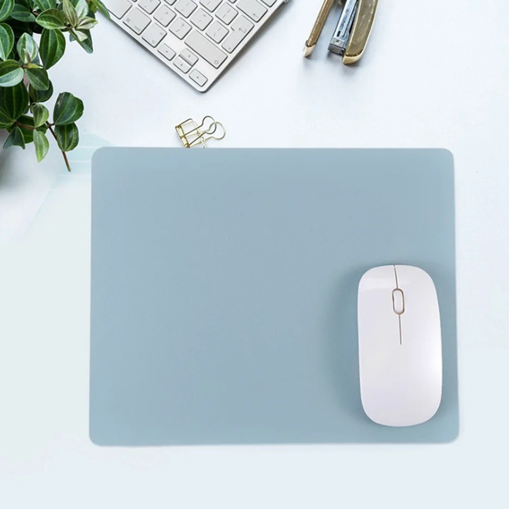 

26x21cm Mouse Pad Waterproof PU Leather Mousepads Simple Solid Color Office Gaming Mouse Pad Mat For Laptop Computer PC Desktop
