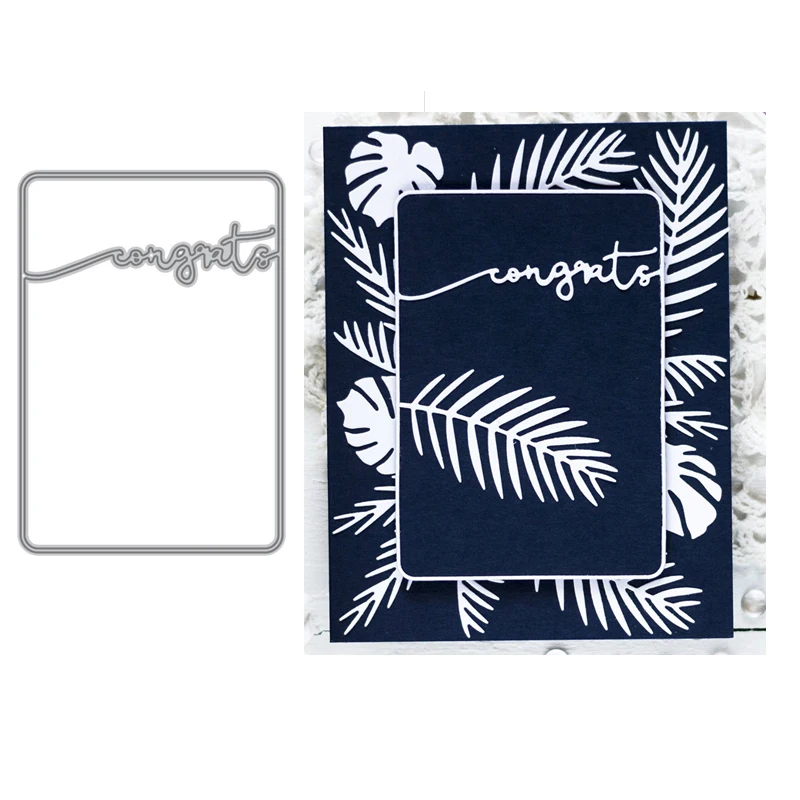 

Nice CONGRATS Word Framed Metal Cutting Dies For New DIY Scrapbooking Album New Craft Embossing Cards 2020