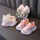 Детская обувь для мальчиков, кроссовки для малышей, модная бутиковая сетчатая дышащая мягкая обувь на шнуровке, детская спортивная обувь для девочек