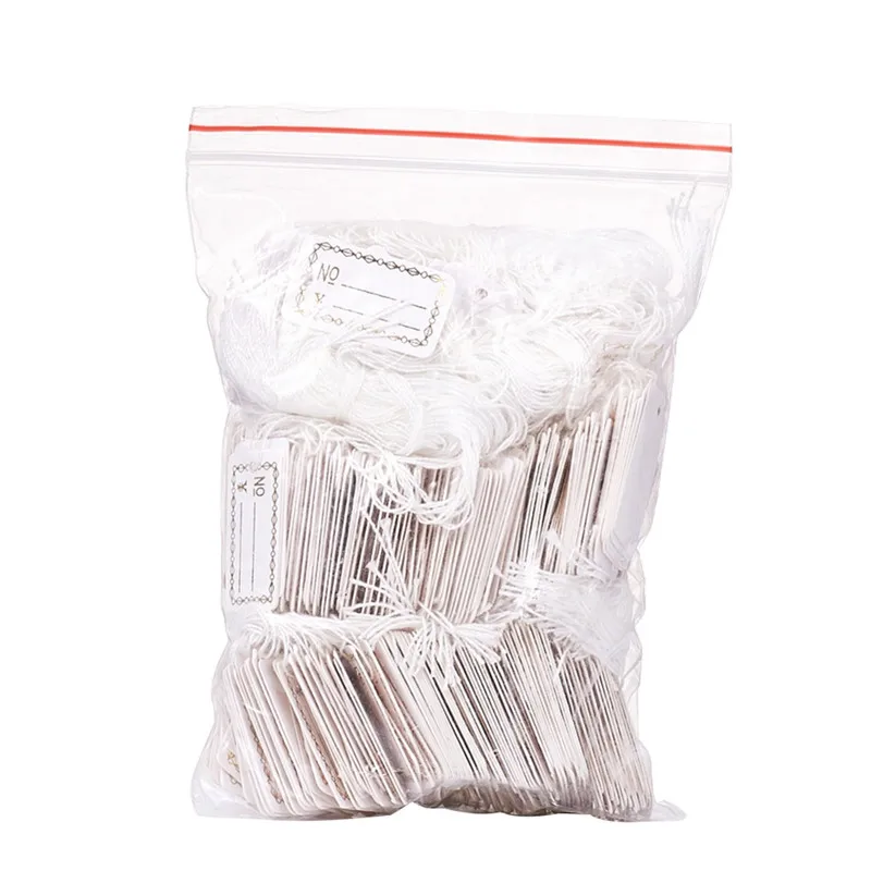 500 шт. белые бумажные ценники Подарочные маркировочные ярлыки прямоугольные