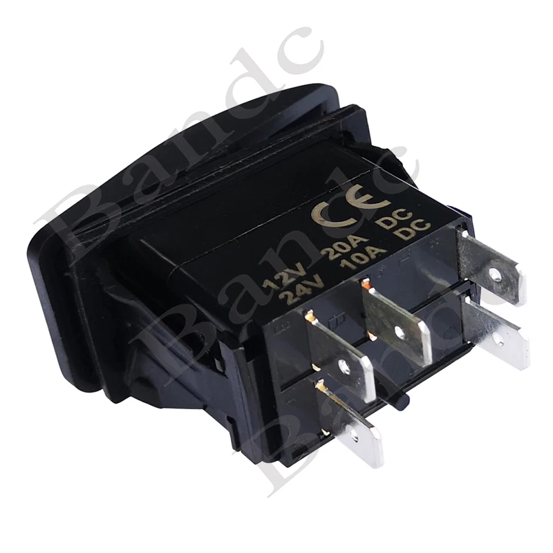 Компрессорный клавишный переключатель 5P SPST с синей подсветильник кой для