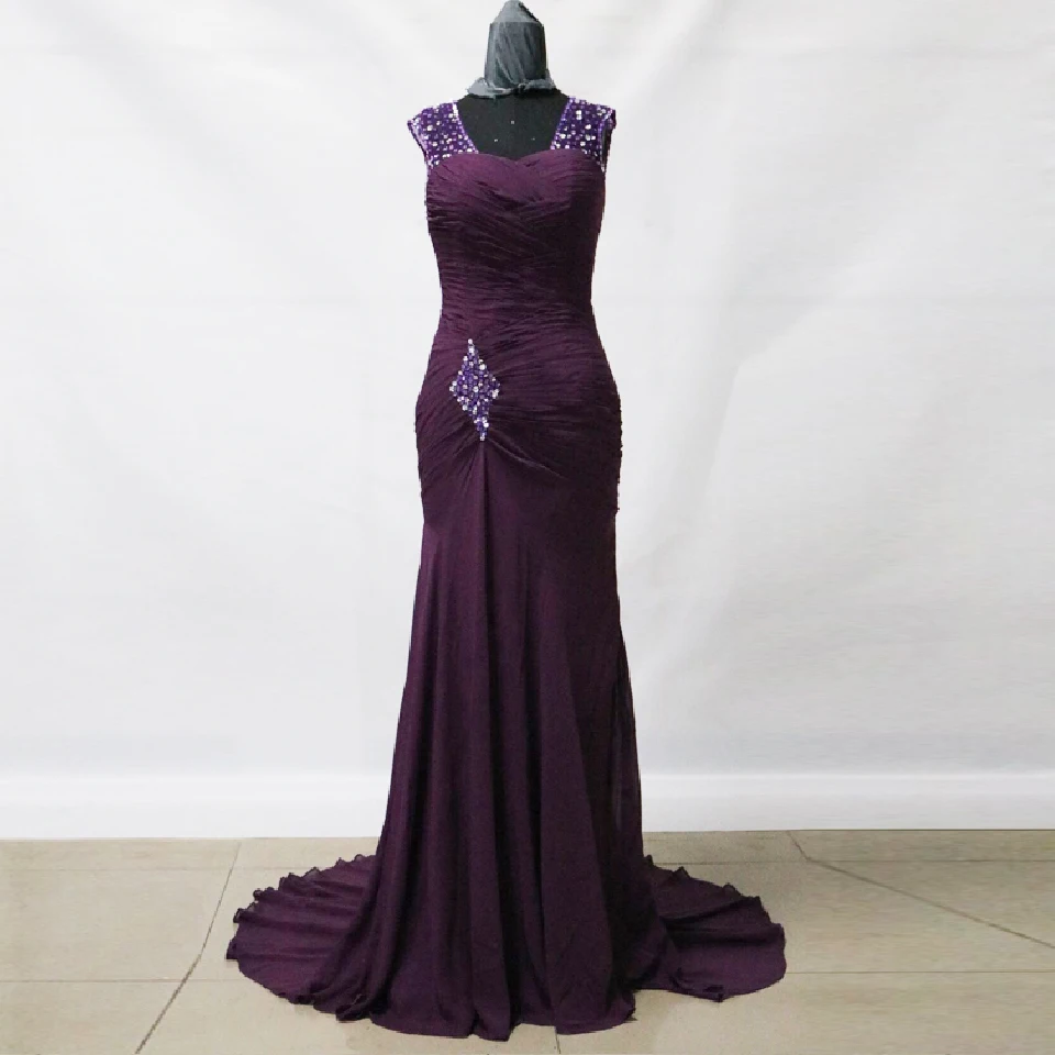 Дешевые Русалка вечернее платье 20219 vestido de festa бисер зеленый шифон Длинные Пышные Вечерние платья на Выпускной платья