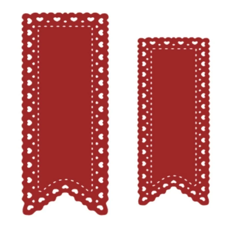 Сердца кружева баннер сшитые металлические режущие штампы DIY для скрапбукинга