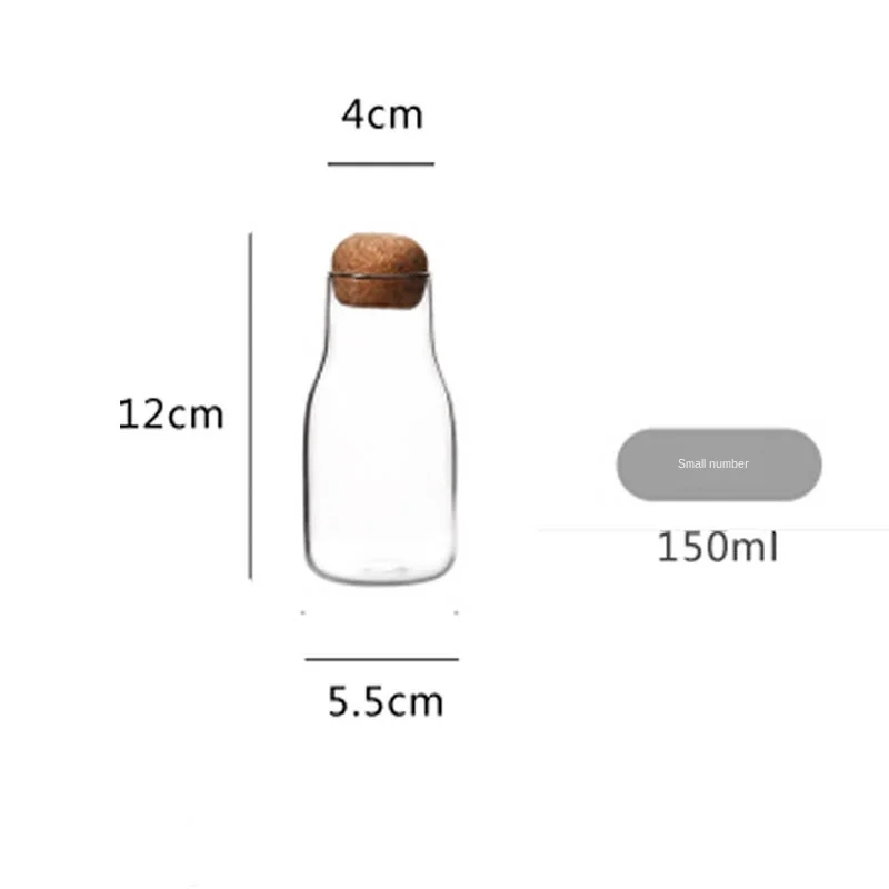 Корковой пробкой Стекло бутылки термостойкого бутылка для сока молока