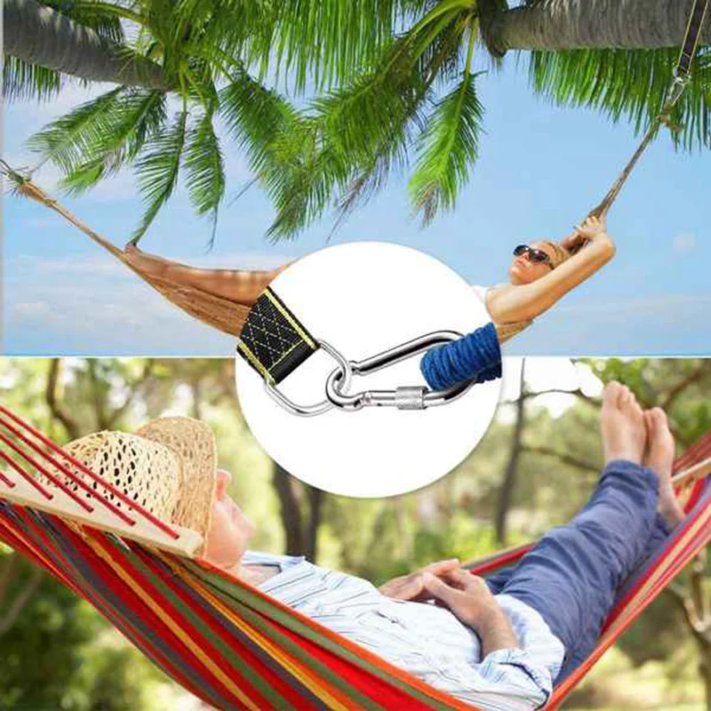 

Tree Swing Strap Suspension Kit,2 Tree Swing Straps+2 Tree Protection Devices+2 Screw Lock Carabiner+1 Rotating Buckle