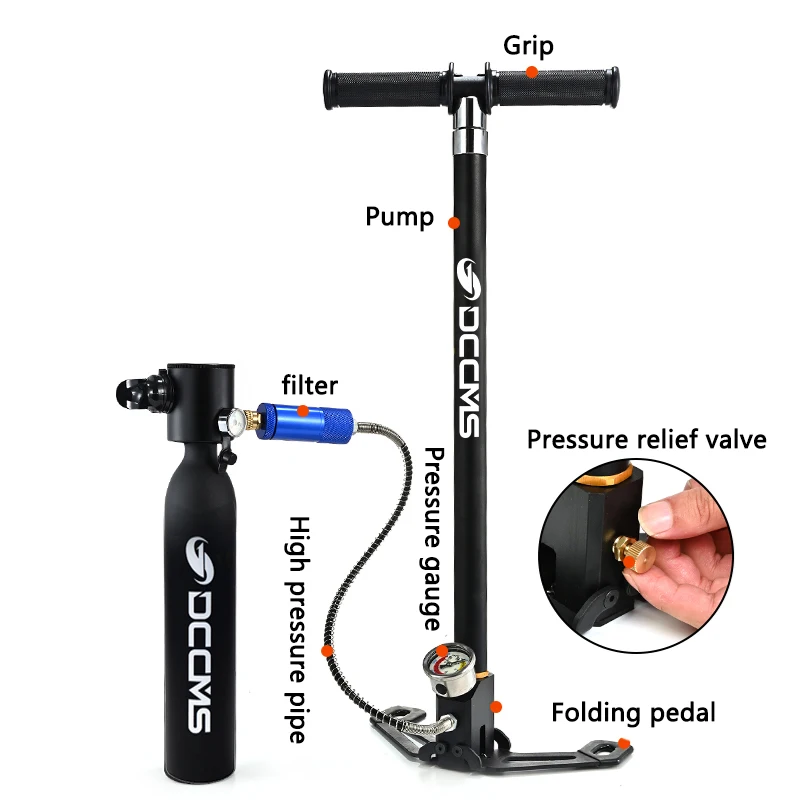 DCCMS 4 ступенчатый насос высокого давления PCP ручной воздушный 30mpa 4500psi HPA для охоты