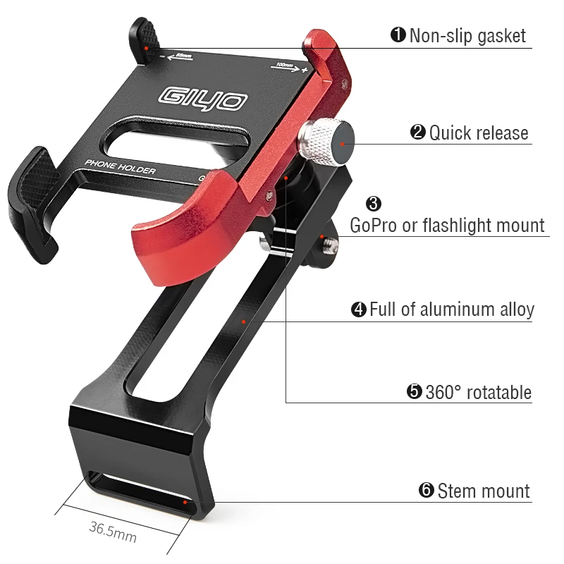 giyo 2020 bike phone mount bicycle stem handlebar cell phone holder universal mtb road bike accessories cycling phone mount free global shipping