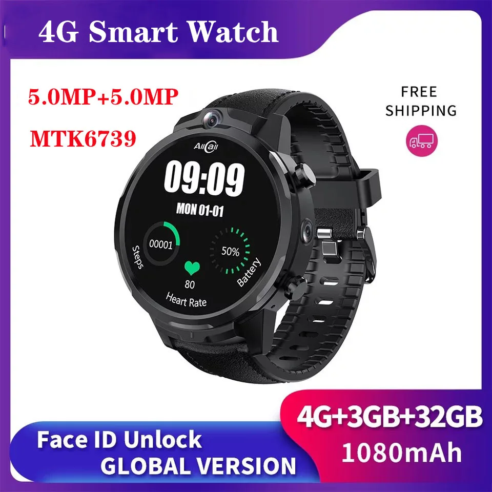 Новый продукт 4G Смарт-часы Android 7 1 LTE 3G 32 ГБ 5 м двойная камера 6 дюйма Face ID с таймером