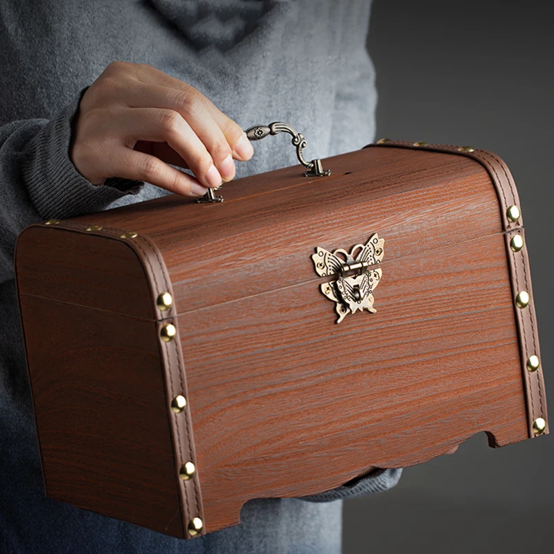 Детская деревянная Копилка коробка Супер ретро большой депозит взрослые Сейф