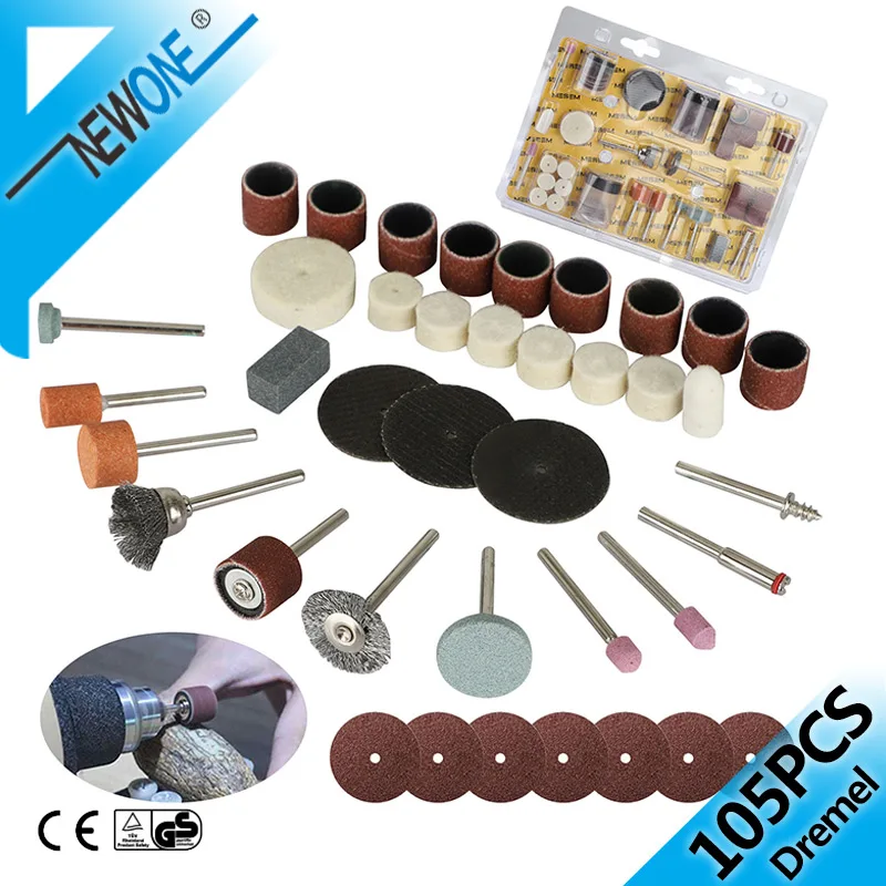 

105pc Rotary Tool Accessories Set Electric Grinding Attachment Kit, Multi mini drill Grinding Polishing Drilling Kits for Dremel