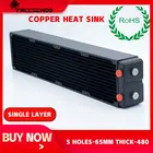 FREEZEMOD компьютер PC кулер для воды медный радиатор двухслойный 65 мм толщиной медные ребра G14 ROHS сертификации. TSRP-HP65-480