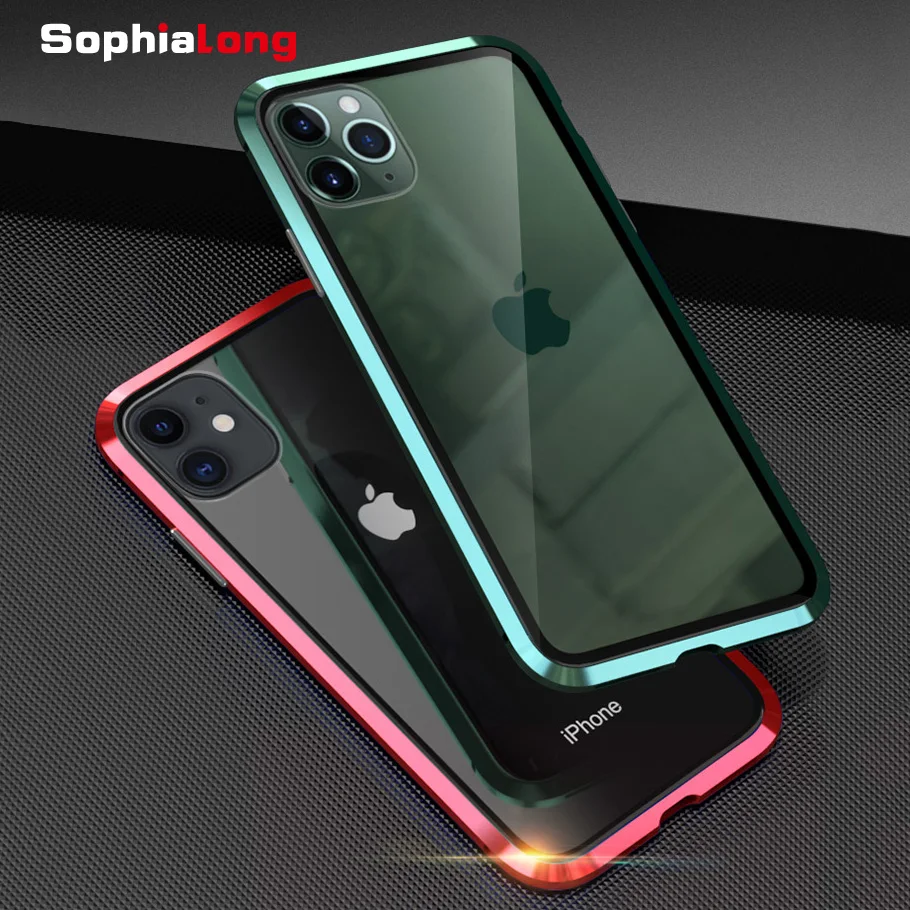 Чехол из закаленного стекла + Защитная пленка для экрана iPhone 11 12 Pro Max Mini защитные