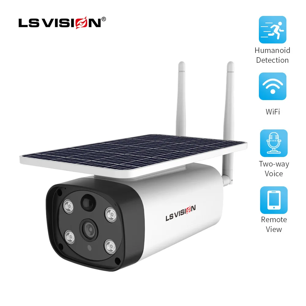 IP-камера наружная Водонепроницаемая с Wi-Fi 2 МП на солнечной батарее | Безопасность