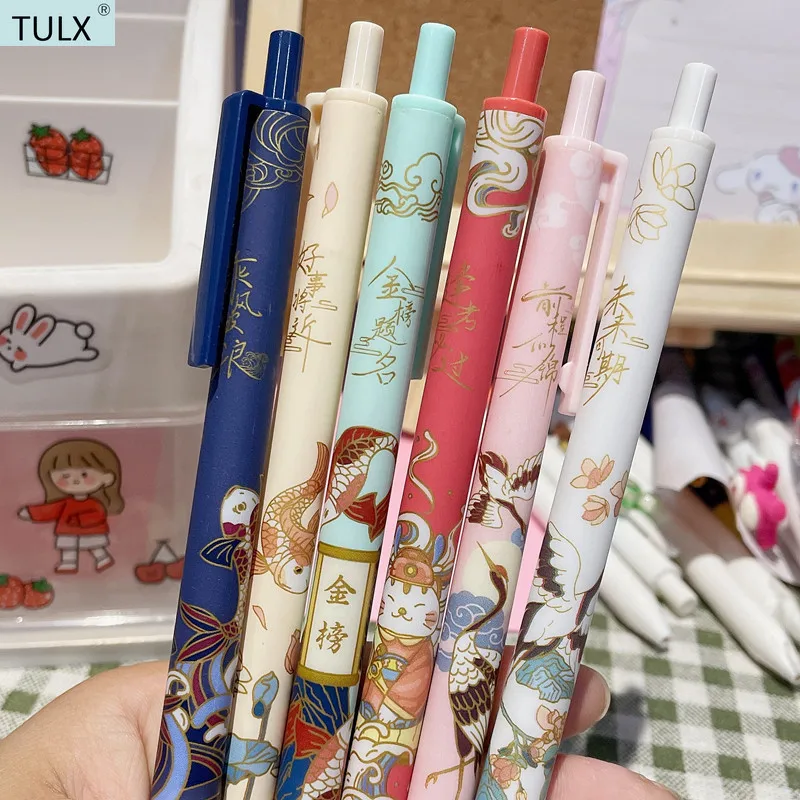 TULX 6PCS stationery pens  cute stationery  kawaii stationery  school supplies stationery  cute pens