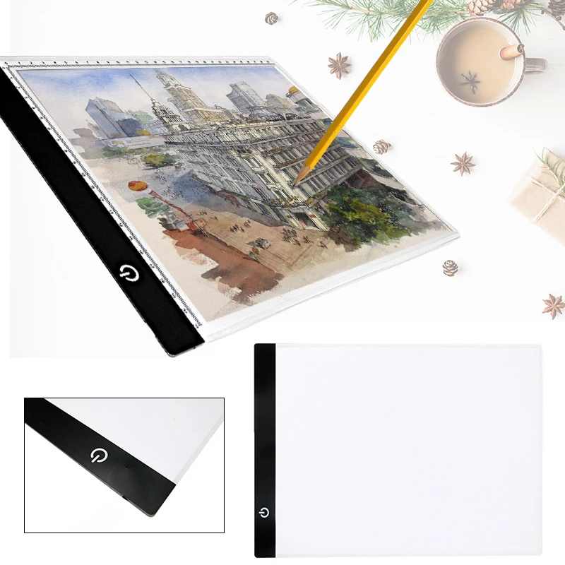 Ультра тонкий A4 световая витрина с регулируемой яркостью светодиодный светлая