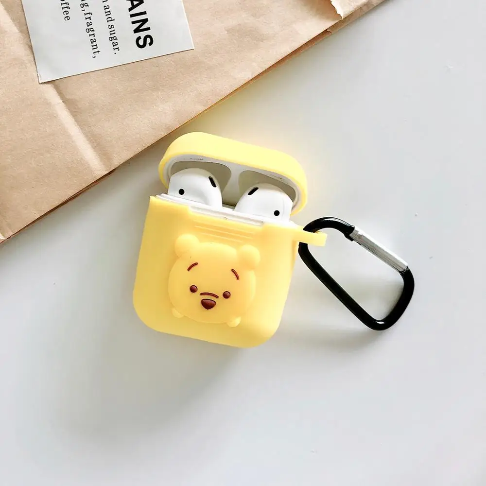 GOOYIYO силиконовый чехол с Минни для Airpods 1 2 Bluetooth наушники зарядным устройством