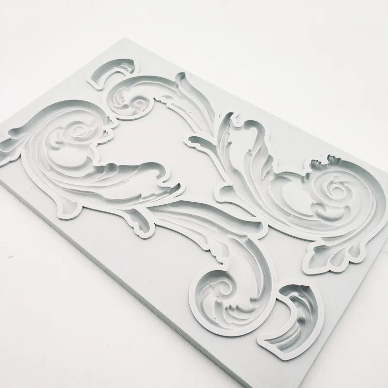 

Dearfod Baroque style Embossed Border Silicone Mold Cake Decoration Tool DIY Chocolate Fondant Mould DBS204