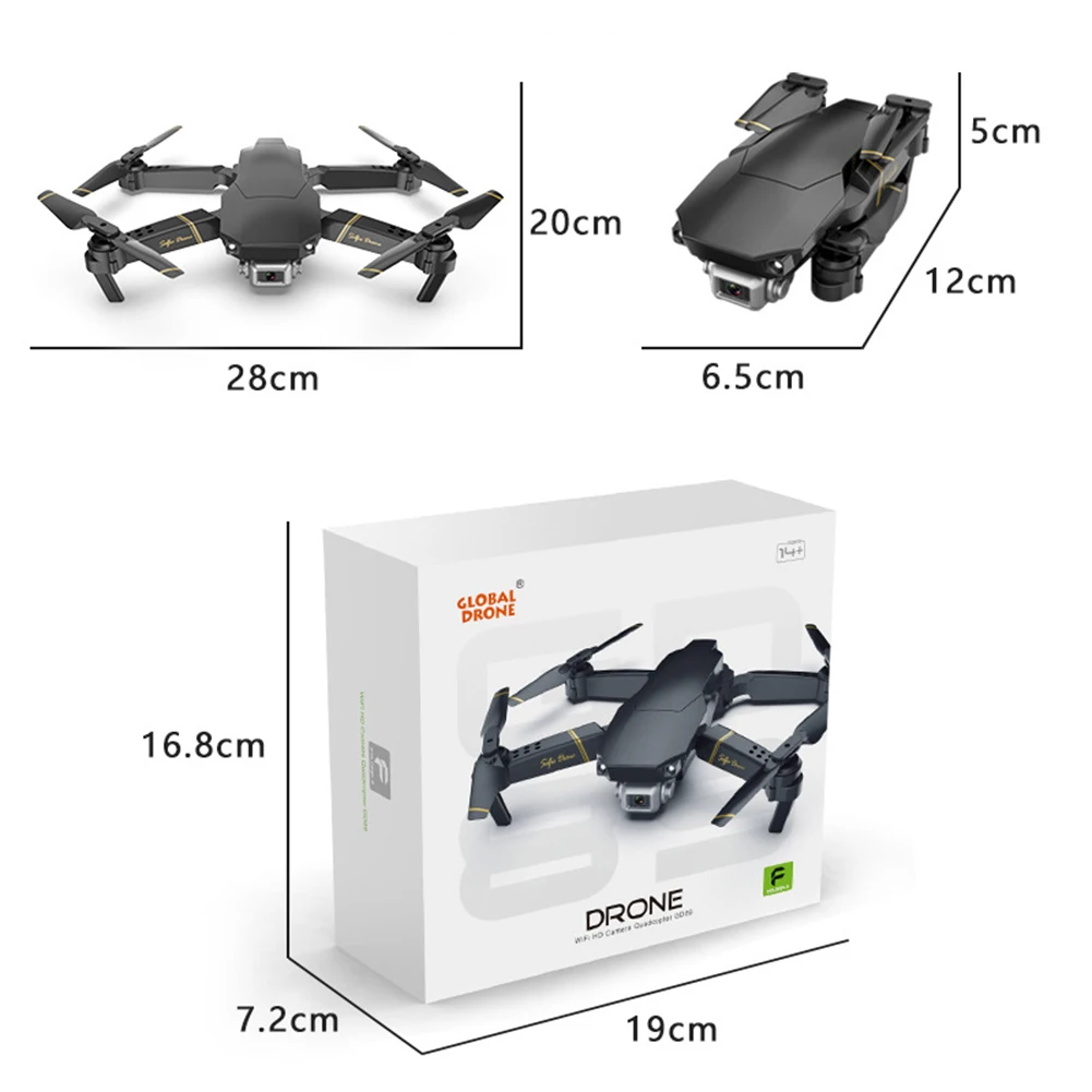 Дрон Global Drone GD89 4CH RC HD-камера Видео FPV возврат одной кнопкой Радиоуправляемый