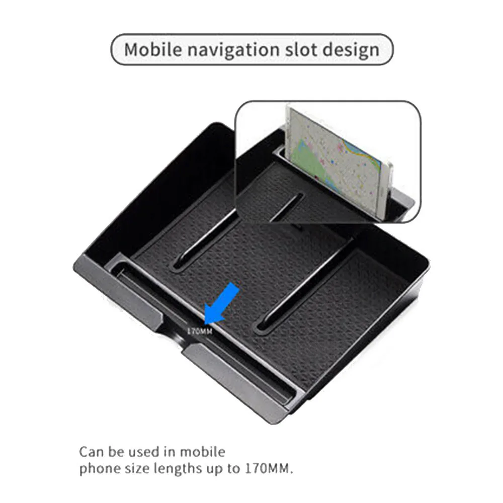 

1PC Central Armrest Black Storage Box Dashboard Practical High Quality