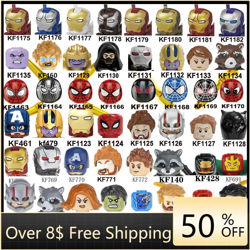 Фигурки американских героев развивающие строительные блоки кирпичи знак со