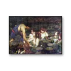 Винтажный постер Hylas and the Nymphs John William Waterhouse, картина маслом, Репродукция, ретро Настенная картина, украшение для дома