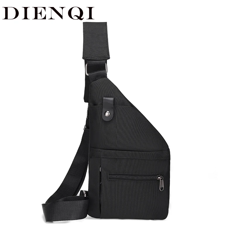 

DIENQI Men Waterproof Chest Bags Shoulder Husband Tactical Breast Holster Man Sling Chest Bag 2021 Side Crossbody Bags For Men