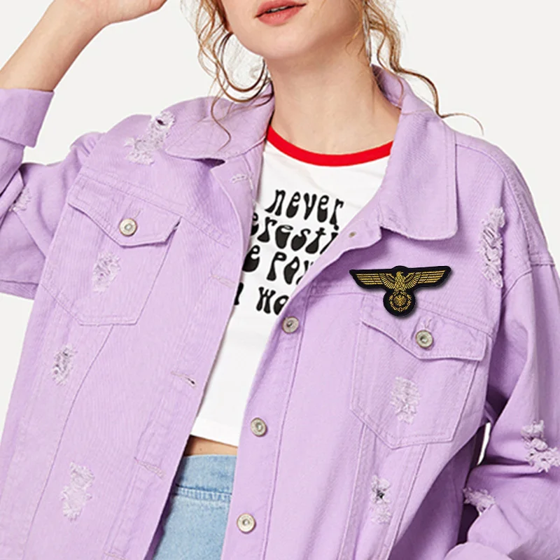 Немецкая тканая нашивка с вышивкой орла WW2 | Украшения и аксессуары