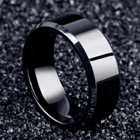 2021 mode simple bijoux anneau hommes en acier inoxydable noir dames accessoires de main