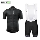 WOSAWE летние мужские велосипедные комплекты из Джерси с коротким рукавом велосипедные трикотажные шорты с гелевыми вставками дышащие комплекты одежды для велоспорта