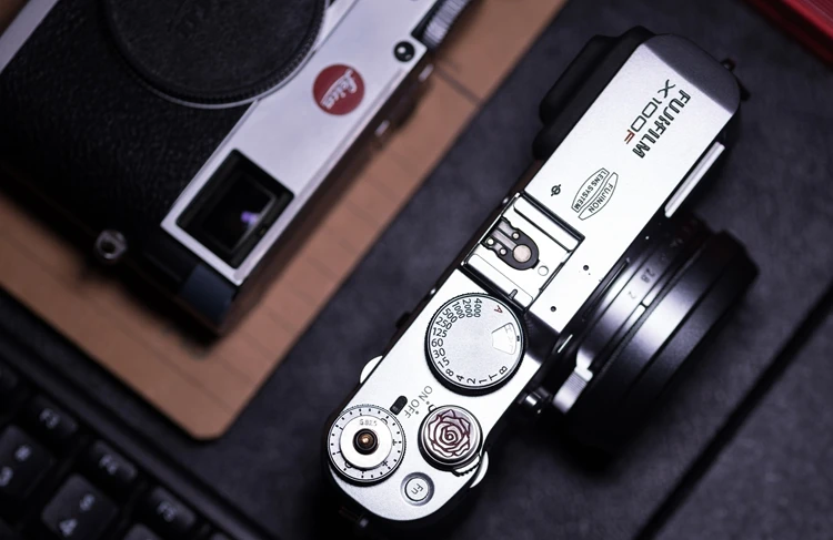 Оригинальная Серебряная+ латунная кнопка спуска затвора для камеры Fujifilm X100F XPRO2 XE3 XT3/X10/X20/X30 Leica M1/M2